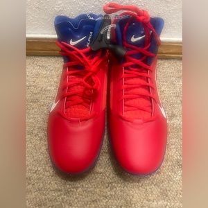 NIKE Alpha Talon Elite 3/4 TD NFL Bills Red Molded Football Cleats NEW‎